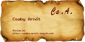 Csaby Arnót névjegykártya