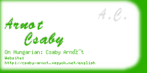 arnot csaby business card